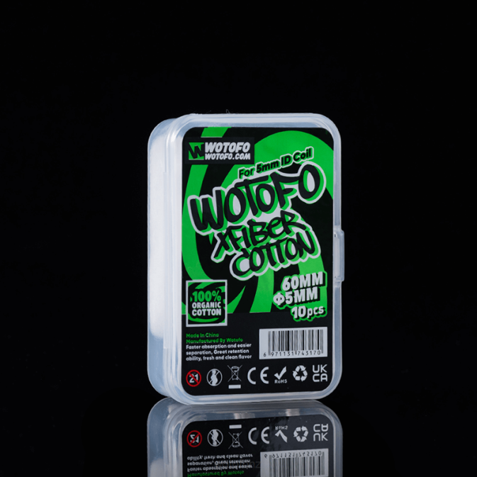 Wotofo XFIBER COTTON FOR ID COIL 5MM THICK 10PCS | Wotofo Shop Online RB86348