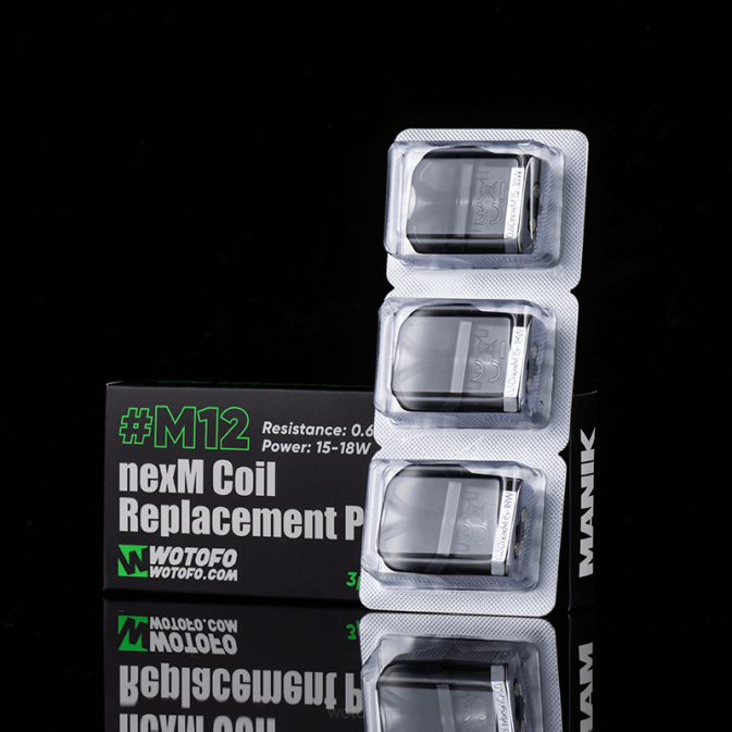 Wotofo MANIK MINI REPLACEMENT POD M12 NEXMESH COIL BUILT-IN 3PCS | Wotofo Shop Online RB8688